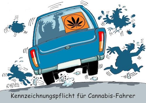 Cartoon: Nochmal berauscht (medium) by RABE tagged cannabis,legalisierung,özdemir,lauterbach,hanf,hanfanbau,rabe,ralf,böhme,cartoon,karikatur,pressezeichnung,farbcartoon,tagescartoon,brennstäbe,brennelemente,tüte,straßenverkehr,auto,pkw,autofahrer,cannabisfahrer,kennzeichnungspflicht,sticker,cannabis,legalisierung,özdemir,lauterbach,hanf,hanfanbau,rabe,ralf,böhme,cartoon,karikatur,pressezeichnung,farbcartoon,tagescartoon,brennstäbe,brennelemente,tüte,straßenverkehr,auto,pkw,autofahrer,cannabisfahrer,kennzeichnungspflicht,sticker