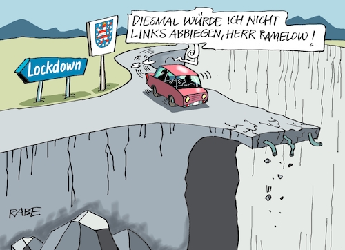 Cartoon: Nochmal Ramelow (medium) by RABE tagged corona,bildung,bildungsminister,kanzleramt,bildungskonferenz,lehrerkonferenz,laptop,ausstatung,digitalisierung,bildungsmonitor,internetzugan,wlan,aufwachen,lockdown,shutdown,sperrstunde,coronaregeln,länderchefs,videokonferenz,merkel,thüringen,bodo,ramelow,linke,nrw,laschet,söder,fallzahlen,rki,abgrund,autobahn,linksabbieger,bundeslandverschärfung,corona,bildung,bildungsminister,kanzleramt,bildungskonferenz,lehrerkonferenz,laptop,ausstatung,digitalisierung,bildungsmonitor,internetzugan,wlan,aufwachen,lockdown,shutdown,sperrstunde,coronaregeln,länderchefs,videokonferenz,merkel,thüringen,bodo,ramelow,linke,nrw,laschet,söder,fallzahlen,rki,abgrund,autobahn,linksabbieger,bundeslandverschärfung