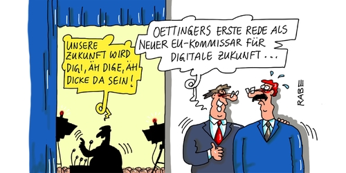 Cartoon: Oettinger (medium) by RABE tagged oettinger,kommissar,englisch,eu,brüssel,kommissionspräsident,rettungsposten,zukunft,gigital,rabe,ralf,böhme,cartoon,karikatur,pressezeichnung,rede,fernsehen,dicke,da,posten,oettinger,kommissar,englisch,eu,brüssel,kommissionspräsident,rettungsposten,zukunft,gigital,rabe,ralf,böhme,cartoon,karikatur,pressezeichnung,rede,fernsehen,dicke,da,posten