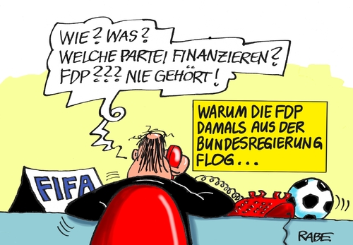 Cartoon: Parteienfinanzierung (medium) by RABE tagged fifa,blatter,rücktritt,korruptionsskandal,warner,parteienfinanzierung,bestechung,schmiergelder,fdp,bundesregierung,rabe,ralf,böhme,cartoon,karikatur,pressezeichnung,farbcartoon,tagescartoon,funktionäre,chefsessel,fifa,blatter,rücktritt,korruptionsskandal,warner,parteienfinanzierung,bestechung,schmiergelder,fdp,bundesregierung,rabe,ralf,böhme,cartoon,karikatur,pressezeichnung,farbcartoon,tagescartoon,funktionäre,chefsessel