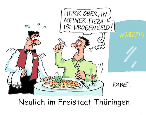 Cartoon: Pizza mit Beigeschmack (medium) by RABE tagged pizza,pizzeria,steinofenpizza,erfurt,thüringen,razzia,razzien,durchsuchungen,festnahmen,mafia,mafiageschäfte,gelder,geldwäsche,drogengelder,bestechung,ober,kellner,gast,pizza,pizzeria,steinofenpizza,erfurt,thüringen,razzia,razzien,durchsuchungen,festnahmen,mafia,mafiageschäfte,gelder,geldwäsche,drogengelder,bestechung,ober,kellner,gast