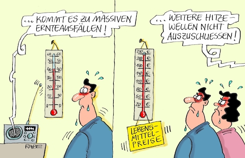 Cartoon: Preisanstieg (medium) by RABE tagged dürre,hitze,hitzewelle,wassermangel,bauern,landwirte,ernteausfälle,rabe,ralf,böhme,cartoon,karikatur,pressezeichnung,farbcartoon,tagescartoon,klima,klimawandel,erderwärmung,preise,preisanstieg,lebensmittel,lebensmittelpreise,dürre,hitze,hitzewelle,wassermangel,bauern,landwirte,ernteausfälle,rabe,ralf,böhme,cartoon,karikatur,pressezeichnung,farbcartoon,tagescartoon,klima,klimawandel,erderwärmung,preise,preisanstieg,lebensmittel,lebensmittelpreise