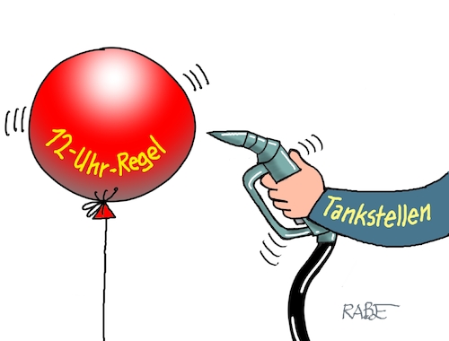 Cartoon: Preisverstoß (medium) by RABE tagged merz,kanzler,koalition,union,spd,klingbeil,cartoon,karikatur,pressezeichnung,farbcartoon,tagescartoon,db,bahn,frühling,frühjahr,frühjahrsputz,ice,zug,blumenkasten,blumenkästen,esc,songcontest,tankstelle,zapfpistole,benzinpreis,verstoß,zwölf,uhr,regel,ballon,luftballon,spitze,platzer,knall,merz,kanzler,koalition,union,spd,klingbeil,cartoon,karikatur,pressezeichnung,farbcartoon,tagescartoon,db,bahn,frühling,frühjahr,frühjahrsputz,ice,zug,blumenkasten,blumenkästen,esc,songcontest,tankstelle,zapfpistole,benzinpreis,verstoß,zwölf,uhr,regel,ballon,luftballon,spitze,platzer,knall