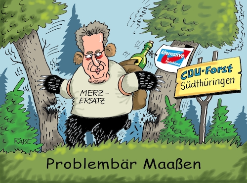 Cartoon: Problembär (medium) by RABE tagged corona,bundländerkonferenz,merkel,kanzleramt,lockerungen,stufenplan,öffnungen,lockdown,shutdown,baumärkte,impfdosen,rki,fallzahlen,inzidenzwert,spahn,impfzentren,impfreihenfolge,notbremse,hans,georg,maaßen,ex,verfassungsschutzpräsident,landtagswahl,thüringen,südthüringen,bundestagswahl,bär,forst,problembär,corona,bundländerkonferenz,merkel,kanzleramt,lockerungen,stufenplan,öffnungen,lockdown,shutdown,baumärkte,impfdosen,rki,fallzahlen,inzidenzwert,spahn,impfzentren,impfreihenfolge,notbremse,hans,georg,maaßen,ex,verfassungsschutzpräsident,landtagswahl,thüringen,südthüringen,bundestagswahl,bär,forst,problembär