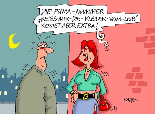 Cartoon: Pumanummer (medium) by RABE tagged puma,trikot,em,fußball,amnnschaft,schweiz,frankreich,rabe,ralf,böhme,cartoon,karikatur,pressezeichnung,farbcartoon,tagescartoon,prostitution,prostituierte,puma,trikot,em,fußball,amnnschaft,schweiz,frankreich,rabe,ralf,böhme,cartoon,karikatur,pressezeichnung,farbcartoon,tagescartoon,sex,prostitution,prostituierte