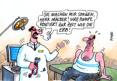 Cartoon: Pumpe (medium) by RABE tagged athen,hilfspaket,rettungspaket,rettungsschirm,börse,banken,herzfehler,herz,herzkrank,patient,arzt,tagescartoon,farbcartoon,pressezeichnung,karikatur,cartoon,böhme,ralf,rabe,billionen,anleihen,kredit,griechenland,brüssel,eurozone,eu,frankfurt,zentralbank,europäische,ezb,ezb,europäische,zentralbank,frankfurt,eu,eurozone,brüssel,griechenland,kredit,anleihen,billionen,rabe,ralf,böhme,cartoon,karikatur,pressezeichnung,farbcartoon,tagescartoon,arzt,patient,herzkrank,herz,herzfehler,banken,börse,rettungsschirm,rettungspaket,hilfspaket,athen