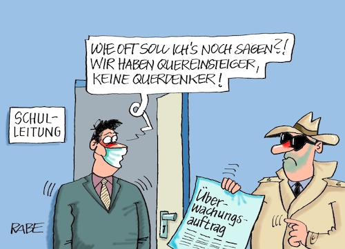 Cartoon: Quereindenker (medium) by RABE tagged corona,bundländerkonferenz,merkel,kanzleramt,lockerungen,stufenplan,öffnungen,lockdown,shutdown,baumärkte,impfdosen,rki,fallzahlen,inzidenzwert,spahn,impfzentren,impfreihenfolge,notbremse,quer,querdenker,aluhut,afd,quereinsteiger,schule,lehrer,schulleitung,überwachung,beobachtung,schlapphut,verfassungsschutz,spion,corona,bundländerkonferenz,merkel,kanzleramt,lockerungen,stufenplan,öffnungen,lockdown,shutdown,baumärkte,impfdosen,rki,fallzahlen,inzidenzwert,spahn,impfzentren,impfreihenfolge,notbremse,quer,querdenker,aluhut,afd,quereinsteiger,schule,lehrer,schulleitung,überwachung,beobachtung,schlapphut,verfassungsschutz,spion