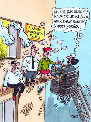 Cartoon: Raucherecke (medium) by RABE tagged raucher,rauchverbot,raucherinsel,zigaretten,nichtraucherzone,zigarettengestank,qualm,rabe,ralf,böhme,cartoon,karikatur,pressezeichnung,farbzeichnung,hochhaus,feuerwehr,drehleiter,feuerwehrleute,zigarettenkippen,filterzigaretten,rettung,raucher,rauchverbot,raucherinsel,zigaretten,nichtraucherzone,zigarettengestank,qualm,rabe,ralf,böhme,cartoon,karikatur,pressezeichnung,farbzeichnung,hochhaus,feuerwehr,drehleiter,feuerwehrleute,zigarettenkippen,filterzigaretten,rettung