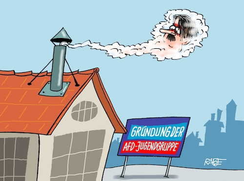 Cartoon: Rauschrauch (medium) by RABE tagged merz,union,kanzler,fritze,koalition,spd,klingbeil,bundesregierung,rabe,ralf,böhme,cartoon,karikatur,pressezeichnung,farbcartoon,tagescartoon,trump,putin,krisen,tv,nachrichten,waschmaschine,ju,jugend,jugendorganisation,jugendgruppe,gründung,gießen,afd,parteitag,demo,antifa,adolf,rauch,hitler,nazi,rechts,vatikan,schornstein,schlot,esse,merz,union,kanzler,fritze,koalition,spd,klingbeil,bundesregierung,rabe,ralf,böhme,cartoon,karikatur,pressezeichnung,farbcartoon,tagescartoon,trump,putin,krisen,tv,nachrichten,waschmaschine,ju,jugend,jugendorganisation,jugendgruppe,gründung,gießen,afd,parteitag,demo,antifa,adolf,rauch,hitler,nazi,rechts,vatikan,schornstein,schlot,esse