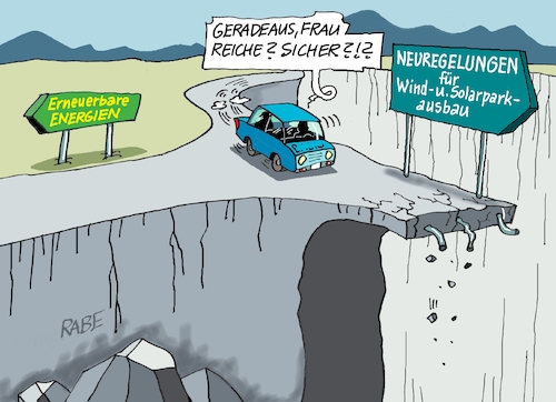 Cartoon: Reiche volle Fahrt (medium) by RABE tagged merz,kanzler,koalition,union,spd,klingbeil,cartoon,karikatur,pressezeichnung,farbcartoon,tagescartoon,db,bahn,frühling,frühjahr,frühjahrsputz,ice,zug,blumenkasten,blumenkästen,wirtschaftsministerin,katerina,reiche,cdu,windenergie,solarenergie,ausbau,neuregelung,anpassung,windkraft,sonnenenergie,energiewende,merz,kanzler,koalition,union,spd,klingbeil,cartoon,karikatur,pressezeichnung,farbcartoon,tagescartoon,db,bahn,frühling,frühjahr,frühjahrsputz,ice,zug,blumenkasten,blumenkästen,wirtschaftsministerin,katerina,reiche,cdu,windenergie,solarenergie,ausbau,neuregelung,anpassung,windkraft,sonnenenergie,energiewende