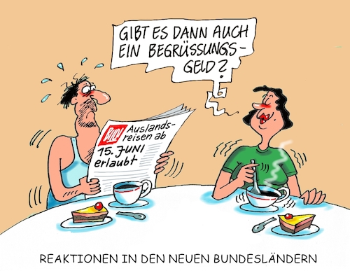 Cartoon: Reiselustiges (medium) by RABE tagged virus,corona,pandemie,coronakrise,rabe,ralf,böhme,cartoon,karikatur,pressezeichnung,farbcartoon,tagescartoon,viren,virenschutz,mundschutz,desinfektion,föderal,föderalismus,ländersache,reiselust,reisefreiheit,reisebeschränkungen,eu,grenzöffnung,ost,west,begrüssungsgeld,coronabeschränkungen,lockerungen,ddr,ostzone,heiko,maas,aussenminister,virus,corona,pandemie,coronakrise,rabe,ralf,böhme,cartoon,karikatur,pressezeichnung,farbcartoon,tagescartoon,viren,virenschutz,mundschutz,desinfektion,föderal,föderalismus,ländersache,reiselust,reisefreiheit,reisebeschränkungen,eu,grenzöffnung,ost,west,begrüssungsgeld,coronabeschränkungen,lockerungen,ddr,ostzone,heiko,maas,aussenminister