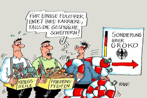 Cartoon: Rettungsringe (medium) by RABE tagged grüne,jamaika,sondierungsgespräche,regierungsbildung,amtshandlung,rabe,ralf,böhme,cartoon,karikatur,pressezeichnung,farbcartoon,tagescartoon,schulz,merkel,dobrindt,union,kanzlerin,spd,groko,neuwahlen,blitzsondierung,einigung,koalition,friedenspfeife,kriegsbeil,bauchladen,rettungsring,pfeifen,grüne,jamaika,sondierungsgespräche,regierungsbildung,amtshandlung,rabe,ralf,böhme,cartoon,karikatur,pressezeichnung,farbcartoon,tagescartoon,schulz,merkel,dobrindt,union,kanzlerin,spd,groko,neuwahlen,blitzsondierung,einigung,koalition,friedenspfeife,kriegsbeil,bauchladen,rettungsring,pfeifen