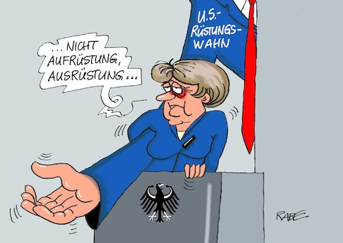 Cartoon: Rüstungswahn (medium) by RABE tagged donald,trump,usa,us,president,washington,botschaften,länder,hauptstädte,rabe,ralf,böhme,cartoon,karikatur,pressezeichnung,farbcartoon,tagescartoon,aufrüstung,ausrüstung,rüstungswahn,merkel,kanzlerin,verteidigungsministerin,von,der,leyen,wehretat,scholz,finanzminister,haushalte,milliarden,militärausgaben,rüstung,donald,trump,usa,us,president,washington,botschaften,länder,hauptstädte,rabe,ralf,böhme,cartoon,karikatur,pressezeichnung,farbcartoon,tagescartoon,aufrüstung,ausrüstung,rüstungswahn,merkel,kanzlerin,verteidigungsministerin,von,der,leyen,wehretat,scholz,finanzminister,haushalte,milliarden,militärausgaben,rüstung