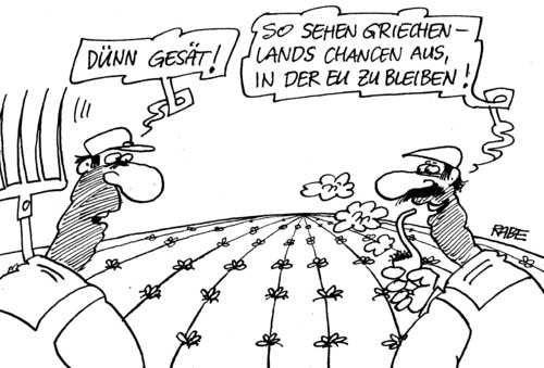 Cartoon: Saatgut (medium) by RABE tagged esm,griechenland,griechelandrettung,athen,hellas,rettungspaket,rettungsschirm,schulden,schuldenerlass,schuldenschnitt,staatschefs,finanzchefs,schäuble,cdu,kanzlerin,merkel,euro,eu,brüssel,eurokrise,parlament,wahlen,krediterlass,rückzahlung,darlehen,überweisung,karlsruhe,bundesverfassungsgericht,urteil,entscheidung,richter,finanzrisiken,fiskalpakt,rettungsmassnahmen,ezb,draghi,schuldentilgung,stabilitätsmechanismus,bauer,landwirt,feld,acker,saat,saatgut,aussaat,furche,ackerland,esm,griechenland,griechelandrettung,athen,hellas,rettungspaket,rettungsschirm,schulden,schuldenerlass,schuldenschnitt,staatschefs,finanzchefs,schäuble,cdu,kanzlerin,merkel,euro,eu,brüssel,eurokrise,parlament,wahlen,krediterlass,rückzahlung,darlehen,überweisung,karlsruhe,bundesverfassungsgericht,urteil,entscheidung,richter,finanzrisiken,fiskalpakt,rettungsmassnahmen,ezb,draghi,schuldentilgung,stabilitätsmechanismus,bauer,landwirt,feld,acker,saat,saatgut,aussaat,furche,ackerland