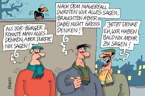 Cartoon: Sagenhaftes (medium) by RABE tagged mauerfall,wende,deutsche,einheit,montagsdemo,bürgerrechtler,wendeherbst,zonengrenze,ddr,sed,regime,diktatur,rabe,ralf,böhme,cartoon,karikatur,pressezeichnung,farbcartoon,tagescartoon,meinungsfreiheit,demokratie,unrechtsstaat,mauerschützen,stasi,merkel,kanzlerin,kohl,todesstreifen,mauerfall,wende,deutsche,einheit,montagsdemo,bürgerrechtler,wendeherbst,zonengrenze,ddr,sed,regime,diktatur,rabe,ralf,böhme,cartoon,karikatur,pressezeichnung,farbcartoon,tagescartoon,meinungsfreiheit,demokratie,unrechtsstaat,mauerschützen,stasi,merkel,kanzlerin,kohl,todesstreifen