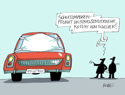 Cartoon: Scheuerlappen (medium) by RABE tagged virus,corona,pandemie,coronakrise,rabe,ralf,böhme,cartoon,karikatur,pressezeichnung,farbcartoon,tagescartoon,viren,virenschutz,mundschutz,desinfektion,föderal,föderalismus,ländersache,mmaskenpflicht,abstandhalten,autofaher,verkehrsminister,scheuer,virus,corona,pandemie,coronakrise,rabe,ralf,böhme,cartoon,karikatur,pressezeichnung,farbcartoon,tagescartoon,viren,virenschutz,mundschutz,desinfektion,föderal,föderalismus,ländersache,mmaskenpflicht,abstandhalten,autofaher,verkehrsminister,scheuer