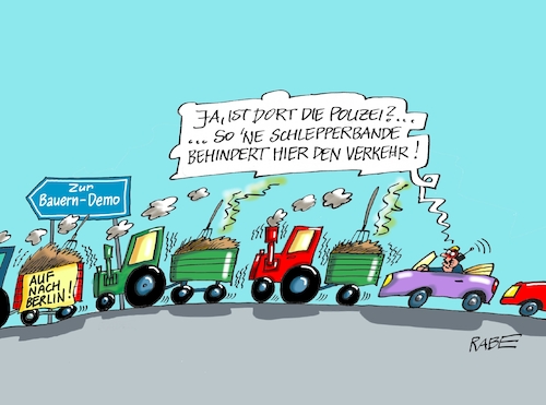 Cartoon: Schleppertreff (medium) by RABE tagged ampelregierung,scholz,spd,grüne,fdp,lindner,kinder,kindergrundsicherung,rabe,ralf,böhme,cartoon,karikatur,pressezeichnung,farbcartoon,tagescartoon,hausmeister,ohren,zähne,haushaltskrise,streichungen,kürzungen,bauern,schlepper,traktoren,protest,berlin,blockade,ampelregierung,scholz,spd,grüne,fdp,lindner,kinder,kindergrundsicherung,rabe,ralf,böhme,cartoon,karikatur,pressezeichnung,farbcartoon,tagescartoon,hausmeister,ohren,zähne,haushaltskrise,streichungen,kürzungen,bauern,schlepper,traktoren,protest,berlin,blockade