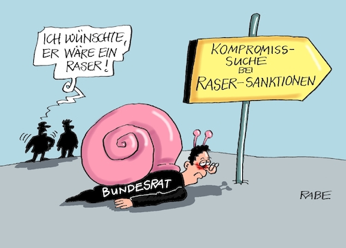 Cartoon: Schneckentempo (medium) by RABE tagged scheuer,verkehrsminister,bundesrat,bundesregierung,sanktionen,raser,rasersanktionen,kompromiss,kompromisssuche,rabe,ralf,böhme,cartoons,karikatur,pressezeichnung,farbcartoon,tagescartoon,geschwindigkeitsbegrenzung,tempolimit,straßenverkehr,autofahrer,punkte,flensburg,schnecke,schneckenhaus,beschluß,gesetz,bestrafung,radarfalle,scheuer,verkehrsminister,bundesrat,bundesregierung,sanktionen,raser,rasersanktionen,kompromiss,kompromisssuche,rabe,ralf,böhme,cartoons,karikatur,pressezeichnung,farbcartoon,tagescartoon,geschwindigkeitsbegrenzung,tempolimit,straßenverkehr,autofahrer,punkte,flensburg,schnecke,schneckenhaus,beschluß,gesetz,bestrafung,radarfalle