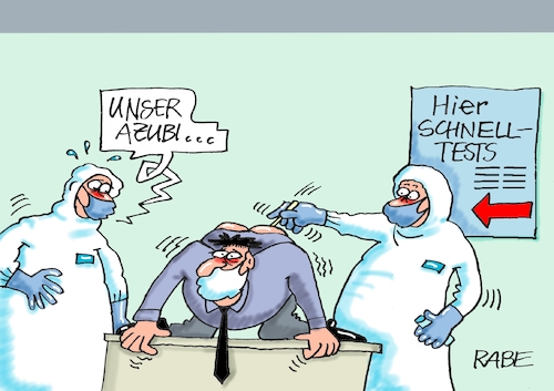 Cartoon: Schnelltest von Hinten (medium) by RABE tagged corona,bundländerkonferenz,merkel,kanzleramt,lockerungen,stufenplan,öffnungen,lockdown,shutdown,baumärkte,impfdosen,rki,fallzahlen,inzidenzwert,stolperer,dinner,for,one,schnelltest,spahn,testzentrum,anal,rachenabstrich,azubi,hintern,corona,bundländerkonferenz,merkel,kanzleramt,lockerungen,stufenplan,öffnungen,lockdown,shutdown,baumärkte,impfdosen,rki,fallzahlen,inzidenzwert,stolperer,dinner,for,one,schnelltest,spahn,testzentrum,anal,rachenabstrich,azubi,hintern