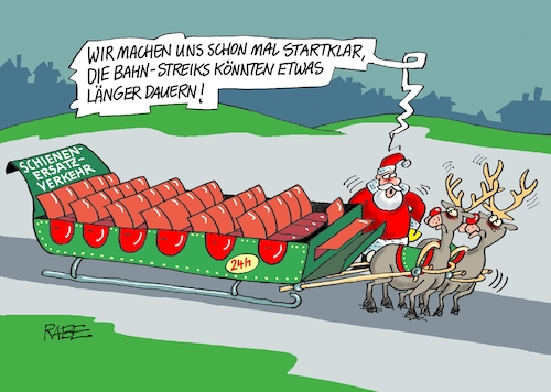 Cartoon: Serviceangebot (medium) by RABE tagged weselky,gdl,lokführer,lokführergewerkschaft,bahn,db,bahnstreik,streik,ralf,böhme,rabe,cartoon,karikatur,pressezeichnung,farbcartoon,tagescartoon,boxen,boxkanpf,boxhandschuhe,bahnkunden,bahnreisende,schienenersatzverkehr,evg,weihnachtsmann,rentiere,schlitten,weselky,gdl,lokführer,lokführergewerkschaft,bahn,db,bahnstreik,streik,ralf,böhme,rabe,cartoon,karikatur,pressezeichnung,farbcartoon,tagescartoon,boxen,boxkanpf,boxhandschuhe,bahnkunden,bahnreisende,schienenersatzverkehr,evg,weihnachtsmann,rentiere,schlitten