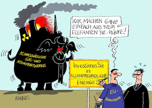 Cartoon: Sie nannten ihn Mücke (medium) by RABE tagged energie,energiekosten,heizkosten,preissteigerung,stromkosten,benzinpreis,rabe,ralf,böhme,cartoon,karikatur,farbzeichnung,pressezeichnung,tagescartoon,michel,sparschwein,euro,inflation,teuerungsrate,atomkraft,atomkraftwerke,gas,gaskraftwerke,umweltfreundlich,mücke,elefant,eu,kommission,investorne,klimapolitik,grüne,deutschland,frankreich,energie,energiekosten,heizkosten,preissteigerung,stromkosten,benzinpreis,rabe,ralf,böhme,cartoon,karikatur,farbzeichnung,pressezeichnung,tagescartoon,michel,sparschwein,euro,inflation,teuerungsrate,atomkraft,atomkraftwerke,gas,gaskraftwerke,umweltfreundlich,mücke,elefant,eu,kommission,investorne,klimapolitik,grüne,deutschland,frankreich