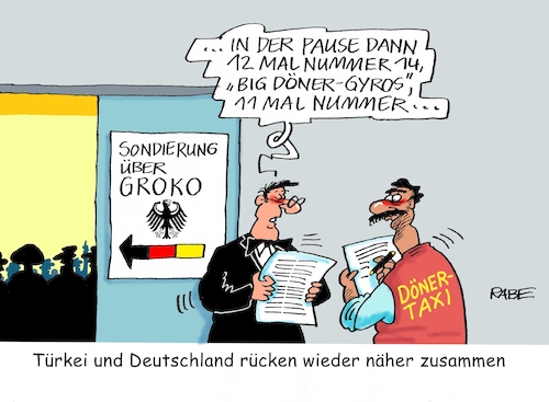 Cartoon: Sondierungsdöner (medium) by RABE tagged grüne,jamaika,sondierungsgespräche,regierungsbildung,amtshandlung,rabe,ralf,böhme,cartoon,karikatur,pressezeichnung,farbcartoon,tagescartoon,sondierungsrunde,groko,neuwahlen,union,seehofer,dobrindt,merkel,schulz,spd,koalitionsverhandlungen,berlin,döner,dönertaxi,deutschland,türkei,gyros,soße,außenminister,gabriel,beziehungen,erdogan,pressefreiheit,menschenrechte,goslar,bestellung,mittagspause,grüne,jamaika,sondierungsgespräche,regierungsbildung,amtshandlung,rabe,ralf,böhme,cartoon,karikatur,pressezeichnung,farbcartoon,tagescartoon,sondierungsrunde,groko,neuwahlen,union,seehofer,dobrindt,merkel,schulz,spd,koalitionsverhandlungen,berlin,döner,dönertaxi,deutschland,türkei,gyros,soße,außenminister,gabriel,beziehungen,erdogan,pressefreiheit,menschenrechte,goslar,bestellung,mittagspause