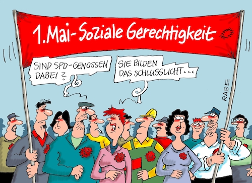 Cartoon: Soziale SPD (medium) by RABE tagged mai,maifeiertag,maidemo,maidemonstration,transparent,kampftag,rabe,ralf,böhme,cartoon,karikatur,pressezeichnung,farbcartoon,tagescartoon,schlusslicht,demonstration,umfragewerte,bundestagswahl,absturz,mai,maifeiertag,maidemo,maidemonstration,transparent,kampftag,rabe,ralf,böhme,cartoon,karikatur,pressezeichnung,farbcartoon,tagescartoon,schlusslicht,demonstration,umfragewerte,bundestagswahl,absturz