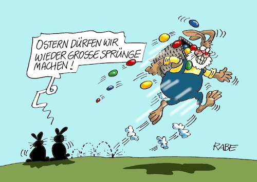 Cartoon: Sprunghaft (medium) by RABE tagged corona,kliniken,intensivbetten,überbelegung,op,operationen,omikron,boosterimpfung,coronamaßnahmen,coronakurs,lockerungen,märz,freedomday,gewässer,sicher,karl,lauterbach,ostern,osterhase,ostereier,osterkorb,corona,kliniken,intensivbetten,überbelegung,op,operationen,omikron,boosterimpfung,coronamaßnahmen,coronakurs,lockerungen,märz,freedomday,gewässer,sicher,karl,lauterbach,ostern,osterhase,ostereier,osterkorb