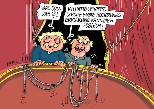 Cartoon: Statler Waldorf (medium) by RABE tagged ampel,ampelkoalition,koalitionsvertrag,fdp,spd,grüne,rabe,ralf,böhme,cartoon,karikatur,pressezeichnung,farbcartoon,tagescartoon,ampelregierung,bundeskanzler,olaf,scholz,regierungserklärung,rede,scholzomat,opposition,schlagabtausch,muppets,loge,theater,statler,waldorf,seil,fesseln,ampel,ampelkoalition,koalitionsvertrag,fdp,spd,grüne,rabe,ralf,böhme,cartoon,karikatur,pressezeichnung,farbcartoon,tagescartoon,ampelregierung,bundeskanzler,olaf,scholz,regierungserklärung,rede,scholzomat,opposition,schlagabtausch,muppets,loge,theater,statler,waldorf,seil,fesseln