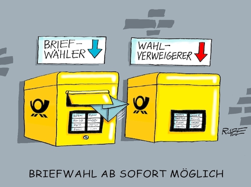 Cartoon: Toter Briefkasten (medium) by RABE tagged bundestagswahl,wahlkampf,osten,ddr,ostbeauftragter,bundesregierung,recht,rabe,ralf,böhme,cartoon,karikatur,pressezeichnung,farbcartoon,tagescartoon,brief,briefwahl,briefwähler,briefnichtwähler,nichtwähler,briefkasten,postkasten,briefkuvert,stimmzettel,briefumschlag,bundestagswahl,wahlkampf,osten,ddr,ostbeauftragter,bundesregierung,recht,rabe,ralf,böhme,cartoon,karikatur,pressezeichnung,farbcartoon,tagescartoon,brief,briefwahl,briefwähler,briefnichtwähler,nichtwähler,briefkasten,postkasten,briefkuvert,stimmzettel,briefumschlag