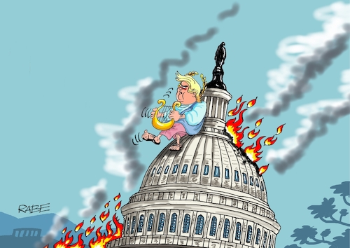 Trump Feuer und Flamme