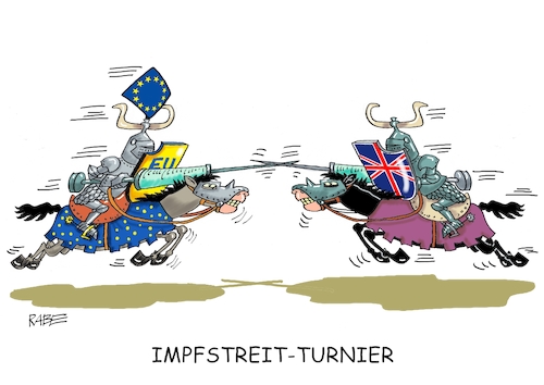 Cartoon: Turniervögel (medium) by RABE tagged corona,impfstoff,england,großbritannien,insel,impfstart,bauchladen,boris,johnson,impfzentrum,eu,brexit,weihnachten,weihnachtsbaum,glaskugeln,weihnachtsbaumschmuck,roboter,ki,bescherung,coronaregeln,lockdown,impfdosen,impfstreit,astrazzeneca,brüssel,ritter,pferd,ross,reiter,lanzenstechen,ritterturnier,ritterrüstung,spritzen,corona,impfstoff,england,großbritannien,insel,impfstart,bauchladen,boris,johnson,impfzentrum,eu,brexit,weihnachten,weihnachtsbaum,glaskugeln,weihnachtsbaumschmuck,roboter,ki,bescherung,coronaregeln,lockdown,impfdosen,impfstreit,astrazzeneca,brüssel,ritter,pferd,ross,reiter,lanzenstechen,ritterturnier,ritterrüstung,spritzen