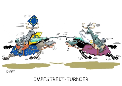 Cartoon: Turniervögte (medium) by RABE tagged corona,impfstoff,england,großbritannien,insel,impfstart,bauchladen,boris,johnson,impfzentrum,eu,brexit,weihnachten,weihnachtsbaum,glaskugeln,weihnachtsbaumschmuck,roboter,ki,bescherung,coronaregeln,atstrazeneca,impfdosen,impfhersteller,impfstreit,brüssel,schweden,lockdown,shutdown,turnier,ritter,lanzenstechen,ross,reiter,corona,impfstoff,england,großbritannien,insel,impfstart,bauchladen,boris,johnson,impfzentrum,eu,brexit,weihnachten,weihnachtsbaum,glaskugeln,weihnachtsbaumschmuck,roboter,ki,bescherung,coronaregeln,atstrazeneca,impfdosen,impfhersteller,impfstreit,brüssel,schweden,lockdown,shutdown,turnier,ritter,lanzenstechen,ross,reiter