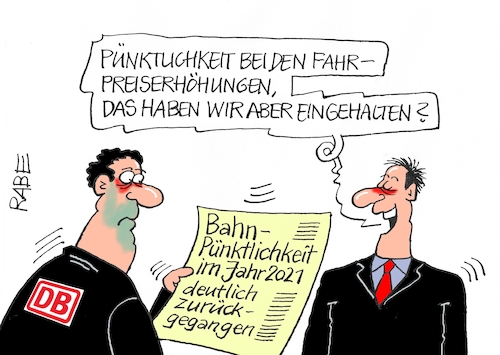 Cartoon: Überpünktlich (medium) by RABE tagged weselky,gdl,lokführer,lokführergewerkschaft,bahn,db,bahnstreik,streik,ralf,böhme,rabe,cartoon,karikatur,pressezeichnung,farbcartoon,tagescartoon,bahnkunden,bahnreisende,pünktlichkeit,bahnpünktlichkeit,verspätung,fahrpreis,fahrpreiserhöhung,weselky,gdl,lokführer,lokführergewerkschaft,bahn,db,bahnstreik,streik,ralf,böhme,rabe,cartoon,karikatur,pressezeichnung,farbcartoon,tagescartoon,bahnkunden,bahnreisende,pünktlichkeit,bahnpünktlichkeit,verspätung,fahrpreis,fahrpreiserhöhung