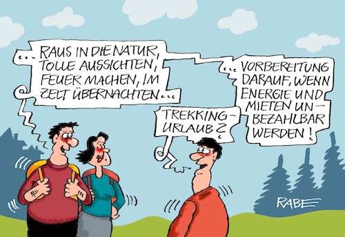 Cartoon: Unbezahlbares Erlebnis (medium) by RABE tagged gas,gassparen,gasnotstand,gasgeben,sanktionen,gasspeicher,gasheizung,rabe,ralf,böhme,cartoon,karikatur,pressezeichnung,farbcartoon,tagescartoon,robert,habeck,putin,ukrainekrieg,energiekosten,mieten,preisexplosion,preissteigerung,mietkosten,natur,aussichten,lagerfeuer,zelt,zelten,trekking,trekkingurlaub,winter,gas,gassparen,gasnotstand,gasgeben,sanktionen,gasspeicher,gasheizung,rabe,ralf,böhme,cartoon,karikatur,pressezeichnung,farbcartoon,tagescartoon,robert,habeck,putin,ukrainekrieg,energiekosten,mieten,preisexplosion,preissteigerung,mietkosten,natur,aussichten,lagerfeuer,zelt,zelten,trekking,trekkingurlaub,winter