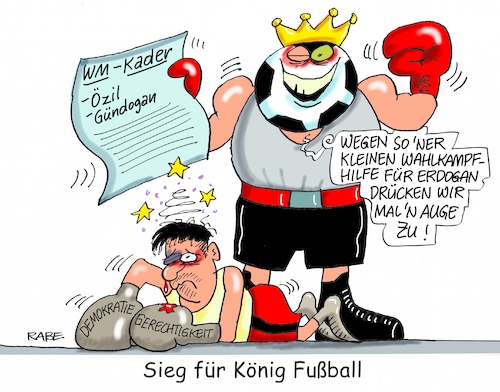 Cartoon: Wahlhilfe II (medium) by RABE tagged özil,gündogan,erdogan,wahlkampf,wahlhilfe,fußballtrikot,trikottausch,rabe,ralf,böhme,cartoon,karikatur,pressezeichnung,farbcartoon,tagescartoon,schmutz,schmutzflecke,wm,russland,kader,aufstellung,könig,boxkampf,auge,özil,gündogan,erdogan,wahlkampf,wahlhilfe,fußballtrikot,trikottausch,rabe,ralf,böhme,cartoon,karikatur,pressezeichnung,farbcartoon,tagescartoon,schmutz,schmutzflecke,wm,russland,kader,aufstellung,könig,boxkampf,auge