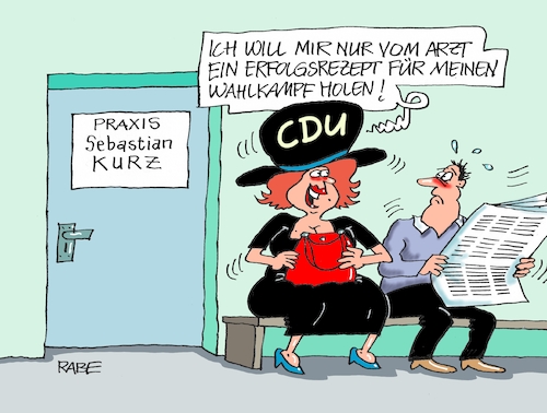 Cartoon: Wahlkampfrezept (medium) by RABE tagged sebastian,kurz,österreich,wien,wahl,wähler,övp,rabe,ralf,böhme,cartoobn,karikatur,pressezeichnung,farbcartoon,tagescartoond,dirndl,schneiderei,schneider,fpö,neoliberale,grüne,koalition,cdu,wahlkapf,rezept,arzt,erfolg,erfolgsrezept,landtagswahl,thüringen,mike,mohring,bundestagswahl,sebastian,kurz,österreich,wien,wahl,wähler,övp,rabe,ralf,böhme,cartoobn,karikatur,pressezeichnung,farbcartoon,tagescartoond,dirndl,schneiderei,schneider,fpö,neoliberale,grüne,koalition,cdu,wahlkapf,rezept,arzt,erfolg,erfolgsrezept,landtagswahl,thüringen,mike,mohring,bundestagswahl