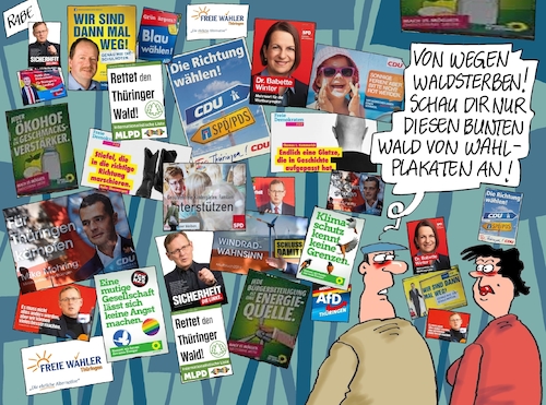 Wahlplakatewald Thüringen