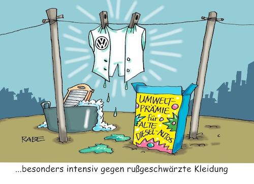 Cartoon: Weiße Weste (medium) by RABE tagged gefähreder,diesel,stuttgart,fahrverbot,umweltschonung,verkehrsminister,rabe,ralf,böhme,cartoon,karikatur,pressezeichnung,farbcartoon,tagescartoon,autofahrer,umweltgefahr,innenstadt,smog,feinstaub,dobrindt,vw,weste,weiß,umweltprämie,diesefahrzeuge,altwagen,autobesitzer,dieselskandal,dieselaffäre,rückruf,softwareupdate,kaufprämie,weil,niedersachsen,gefähreder,diesel,stuttgart,fahrverbot,umweltschonung,verkehrsminister,rabe,ralf,böhme,cartoon,karikatur,pressezeichnung,farbcartoon,tagescartoon,autofahrer,umweltgefahr,innenstadt,smog,feinstaub,dobrindt,vw,weste,weiß,umweltprämie,diesefahrzeuge,altwagen,autobesitzer,dieselskandal,dieselaffäre,rückruf,softwareupdate,kaufprämie,weil,niedersachsen