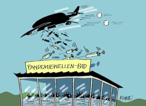 Cartoon: Wellenbad (medium) by RABE tagged corona,bundländerkonferenz,merkel,kanzleramt,lockerungen,stufenplan,öffnungen,lockdown,shutdown,baumärkte,impfdosen,rki,fallzahlen,inzidenzwert,spahn,impfzentren,impfreihenfolge,notbremse,pandemiewelle,impfstoff,flieger,spritzen,bomber,corona,bundländerkonferenz,merkel,kanzleramt,lockerungen,stufenplan,öffnungen,lockdown,shutdown,baumärkte,impfdosen,rki,fallzahlen,inzidenzwert,spahn,impfzentren,impfreihenfolge,notbremse,pandemiewelle,impfstoff,flieger,spritzen,bomber