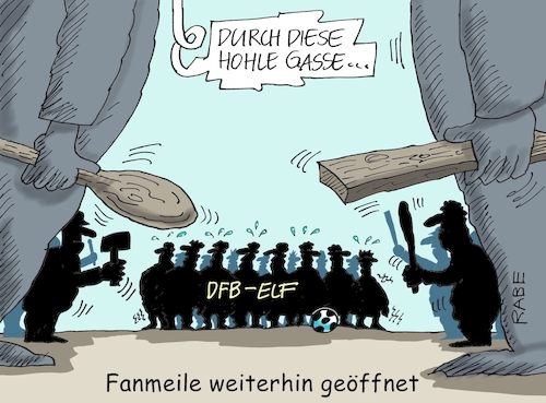 Cartoon: Weltmeisterelf (medium) by RABE tagged fußball,wm,russland,gespenst,bayern,münchen,verletzungen,boateng,robben,rabe,ralf,böhme,cartoon,tagescartoon,farbcartoon,pressezeichnung,niederlage,ende,ausscheidung,löw,rücktritt,südkorea,blamage,letzter,vorrunde,mexiko,hohl,gasse,wilhelm,tell,schweiz,prügel,knüppel,fanmeile,fußball,wm,russland,gespenst,bayern,münchen,verletzungen,boateng,robben,rabe,ralf,böhme,cartoon,tagescartoon,farbcartoon,pressezeichnung,niederlage,ende,ausscheidung,löw,rücktritt,südkorea,blamage,letzter,vorrunde,mexiko,hohl,gasse,wilhelm,tell,schweiz,prügel,knüppel,fanmeile