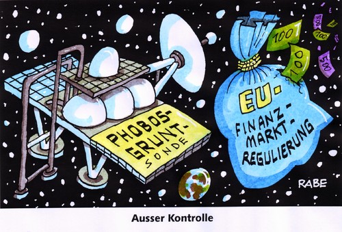 Cartoon: Weltraumschrott (medium) by RABE tagged eu,brüssel,euro,eurozone,eurokrise,banken,börse,anleger,kredit,finanzen,finanzmarkt,finanzmarkregulierung,euroscheine,geld,geldsack,banker,finanzchefs,pleite,krise,schuldenkrise,bankenrettung,börsianer,regulierung,märkte,phobos,grunt,sonde,marssonde,mars,marsmond,weltall,universum,himmelskörper,planeten,sterne,raumschiff,all,eu,brüssel,euro,eurozone,eurokrise,banken,anleger,börse,kredit,finanzen,finanzmarkt