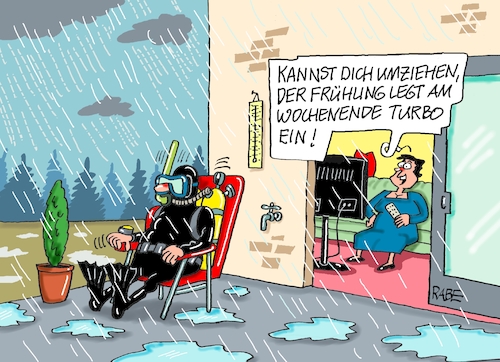 Cartoon: Wetterumschwung (medium) by RABE tagged ampel,ampelregierung,rot,grün,gelb,fdp,spd,grüne,rabe,ralf,böhme,cartoon,karikatur,pressezeichnung,farbcartoon,tagescartoon,gärtnerei,gärtner,gewächshaus,stiefmüterchen,frühjahr,frühjahrsbepflanzung,klima,klimapaket,tarrasse,taucher,regen,schauer,wetter,wetterumschwung,frühling,sonnenschein,ampel,ampelregierung,rot,grün,gelb,fdp,spd,grüne,rabe,ralf,böhme,cartoon,karikatur,pressezeichnung,farbcartoon,tagescartoon,gärtnerei,gärtner,gewächshaus,stiefmüterchen,frühjahr,frühjahrsbepflanzung,klima,klimapaket,tarrasse,taucher,regen,schauer,wetter,wetterumschwung,frühling,sonnenschein