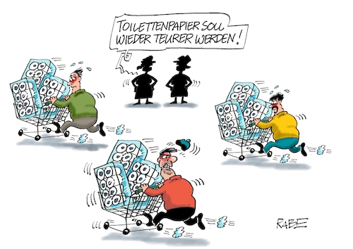 Cartoon: Wettlauf (medium) by RABE tagged gas,gassparen,gasnotstand,gasgeben,sanktionen,gasspeicher,gasheizung,rabe,ralf,böhme,cartoon,karikatur,pressezeichnung,farbcartoon,tagescartoon,robert,habeck,putin,ukrainekrieg,preissteigerungen,teuerung,materialknappheit,corona,klopapier,toilettenpapier,korbwagen,einkaufswagen,inflation,gas,gassparen,gasnotstand,gasgeben,sanktionen,gasspeicher,gasheizung,rabe,ralf,böhme,cartoon,karikatur,pressezeichnung,farbcartoon,tagescartoon,robert,habeck,putin,ukrainekrieg,preissteigerungen,teuerung,materialknappheit,corona,klopapier,toilettenpapier,korbwagen,einkaufswagen,inflation