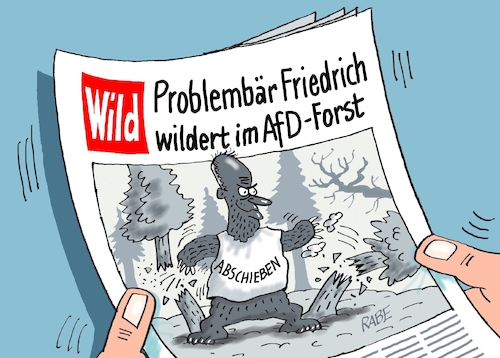 Cartoon: Wildzeitung (medium) by RABE tagged ampel,ampelregierung,rot,grün,gelb,fdp,spd,grüne,rabe,ralf,böhme,cartoon,karikatur,pressezeichnung,farbcartoon,tagescartoon,inflation,einkommen,rente,rentenpaket,bruch,streit,neuwahlen,wahlkampf,kanzlerkandidat,friedrichh,merz,union,cdu,abschiebung,migrationsstopp,wilderer,forst,bild,zeitung,bär,problembär,ampel,ampelregierung,rot,grün,gelb,fdp,spd,grüne,rabe,ralf,böhme,cartoon,karikatur,pressezeichnung,farbcartoon,tagescartoon,inflation,einkommen,rente,rentenpaket,bruch,streit,neuwahlen,wahlkampf,kanzlerkandidat,friedrichh,merz,union,cdu,abschiebung,migrationsstopp,wilderer,forst,bild,zeitung,bär,problembär