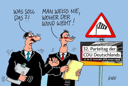 Cartoon: Windrichtung (medium) by RABE tagged groko,union,cdu,csu,spd,merkel,akk,berlin,bundesregierung,befragung,rabe,ralf,böhme,cartoon,karikatur,pressezeichnung,farbcartoon,tagescartoon,prügelei,halbzeit,halbzeitbilanz,bundesparteitag,leipzig,merz,revolte,kanzlerfrage,kanzlerkandidatur,fahrplan,verkehrszeichen,windsack,windrichtung,groko,union,cdu,csu,spd,merkel,akk,berlin,bundesregierung,befragung,rabe,ralf,böhme,cartoon,karikatur,pressezeichnung,farbcartoon,tagescartoon,prügelei,halbzeit,halbzeitbilanz,bundesparteitag,leipzig,merz,revolte,kanzlerfrage,kanzlerkandidatur,fahrplan,verkehrszeichen,windsack,windrichtung