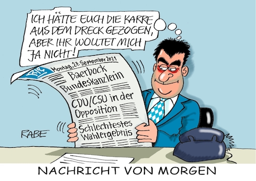 Cartoon: With a little Help (medium) by RABE tagged armin,laschet,markus,söder,cdu,csu,union,wahlkampf,kanzlerkandidat,bundestagswahl,rabe,ralf,böhme,cartoon,karikatur,pressezeichnung,farbcartoon,tagescartoon,annalena,baerbock,robert,habeck,grüne,klimaschutz,corona,armin,laschet,markus,söder,cdu,csu,union,wahlkampf,kanzlerkandidat,bundestagswahl,rabe,ralf,böhme,cartoon,karikatur,pressezeichnung,farbcartoon,tagescartoon,annalena,baerbock,robert,habeck,grüne,klimaschutz,corona