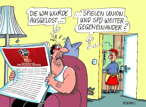 Cartoon: WM Auslosung (medium) by RABE tagged grüne,jamaika,sondierungsgespräche,regierungsbildung,amtshandlung,rabe,ralf,böhme,cartoon,karikatur,pressezeichnung,farbcartoon,tagescartoon,laufband,schnelligkeit,özdemir,zeit,lindner,fdp,griko,neuwahlen,bundespräsident,steinmeier,spd,bellevue,schulz,merkel,sondierung,fußball,wm,auslosung,moskau,gruppe,deutschland,löw,fußballweltmeisterschaft,gruppenspiele,endspiel,grüne,jamaika,sondierungsgespräche,regierungsbildung,amtshandlung,rabe,ralf,böhme,cartoon,karikatur,pressezeichnung,farbcartoon,tagescartoon,laufband,schnelligkeit,özdemir,zeit,lindner,fdp,griko,neuwahlen,bundespräsident,steinmeier,spd,bellevue,schulz,merkel,sondierung,fußball,wm,auslosung,moskau,gruppe,deutschland,löw,fußballweltmeisterschaft,gruppenspiele,endspiel