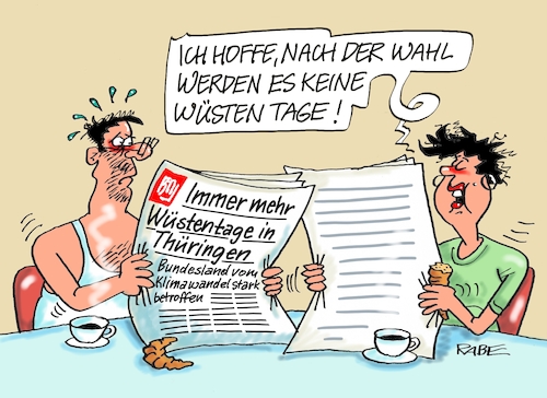 Cartoon: Wüste Tage (medium) by RABE tagged landtagswahl,thüringen,septemper,cdu,afd,mario,voigt,bernd,höcke,tv,duell,fernsehduell,rabe,ralf,böhme,cartoon,karikatur,pressezeichnung,farbcartoon,tagescartoon,wüste,wahlsieg,klima,klimawandel,hitze,trockenheit,sand,landtagswahl,thüringen,septemper,cdu,afd,mario,voigt,bernd,höcke,tv,duell,fernsehduell,rabe,ralf,böhme,cartoon,karikatur,pressezeichnung,farbcartoon,tagescartoon,wüste,wahlsieg,klima,klimawandel,hitze,trockenheit,sand