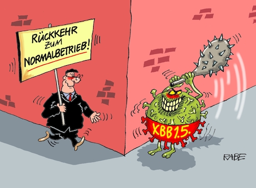 Cartoon: xbb 1 5 (medium) by RABE tagged corona,pandemie,ausstieg,masken,rabe,ralf,böhme,karikatur,pressezeichnung,farbcartoon,tagescartoon,coronavorschriften,maskenpflich,mutante,ecke,eckenwitz,keule,normalbetrieb,corona,pandemie,ausstieg,masken,rabe,ralf,böhme,karikatur,pressezeichnung,farbcartoon,tagescartoon,coronavorschriften,maskenpflich,mutante,ecke,eckenwitz,keule,normalbetrieb